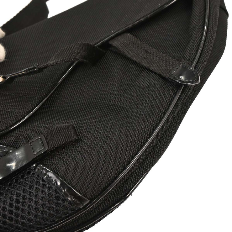 Christian Dior Black Nylon Saddle Shoulder Bag RU0022 154583