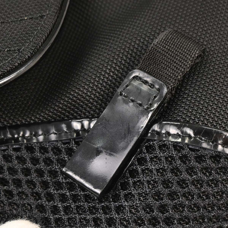 Christian Dior Black Nylon Saddle Shoulder Bag RU0022 154583