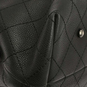 Chanel Black Calfskin Urban Shopping Tote 2way Shoulder Handbag 154589
