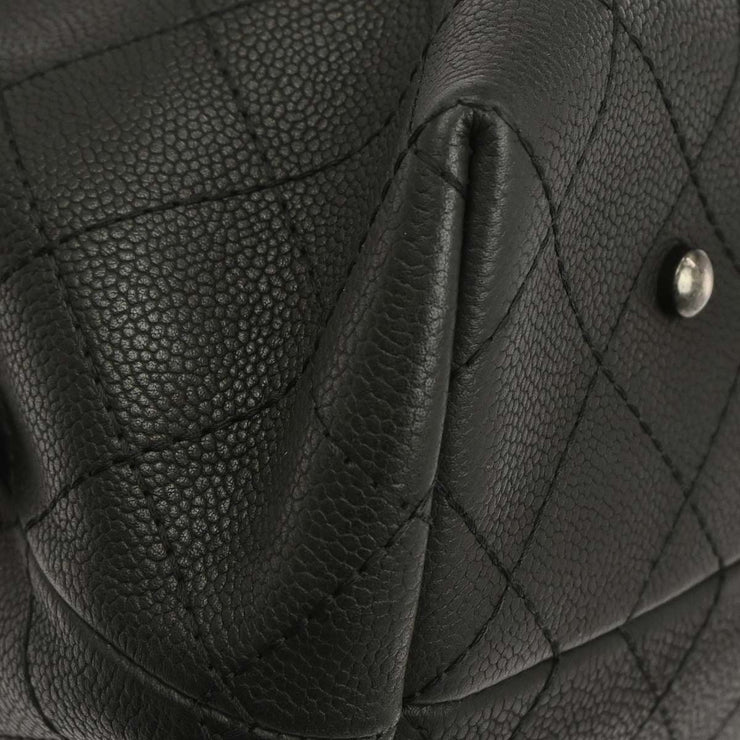 Chanel Black Calfskin Urban Shopping Tote 2way Shoulder Handbag 154589