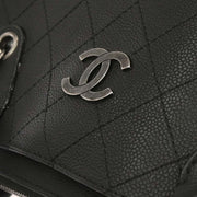 Chanel Black Calfskin Urban Shopping Tote 2way Shoulder Handbag 154589
