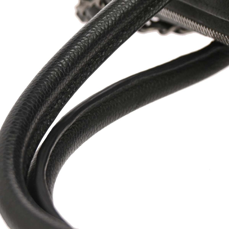 Chanel Black Calfskin Urban Shopping Tote 2way Shoulder Handbag 154589
