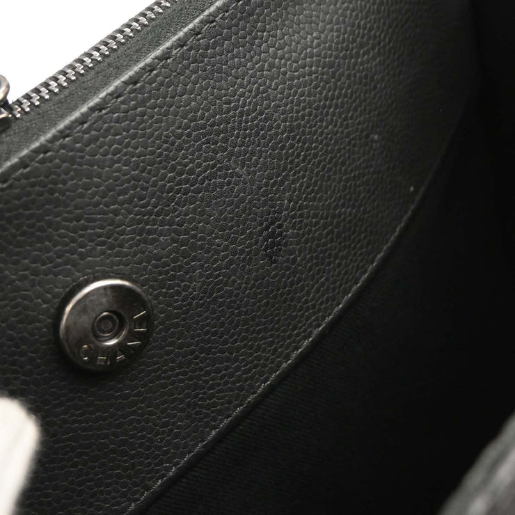 Chanel Black Calfskin Urban Shopping Tote 2way Shoulder Handbag 154589