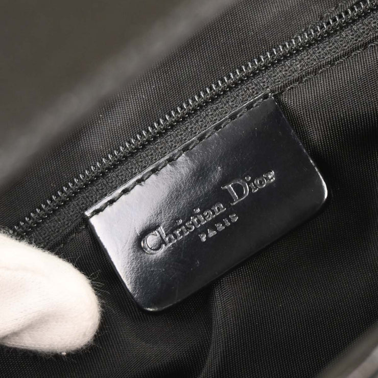 Christian Dior Black Patent Leather Double Saddle Handbag RU0060 154592