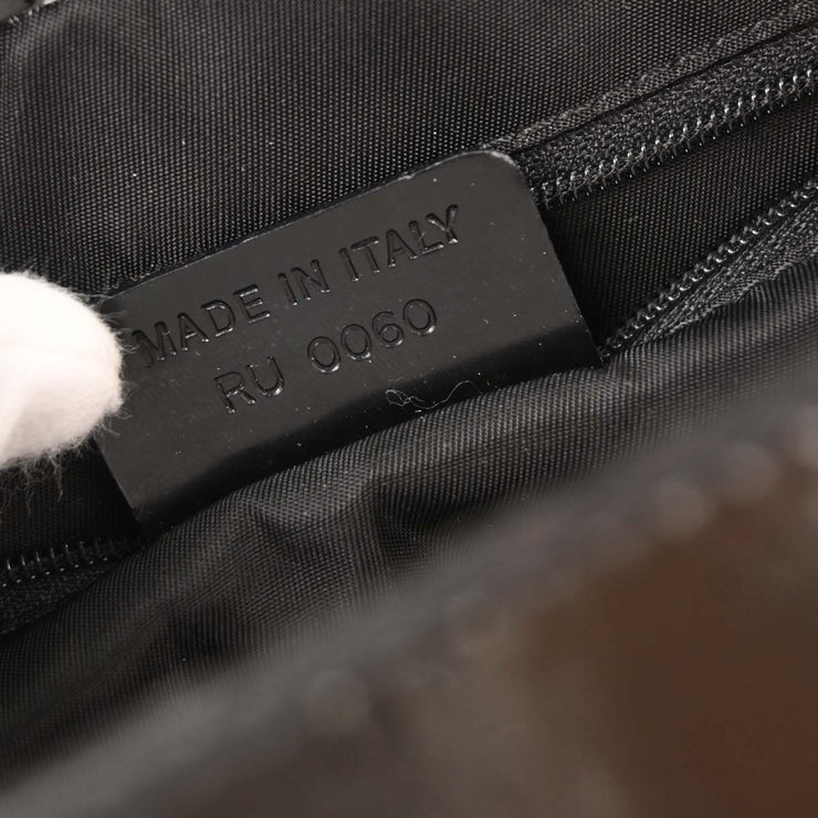 Christian Dior Black Patent Leather Double Saddle Handbag RU0060 154592