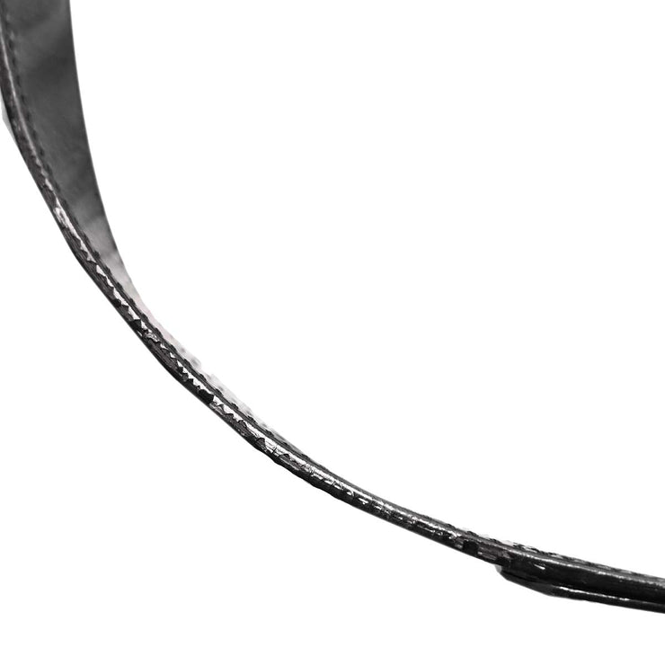 Christian Dior Black Patent Leather Double Saddle Handbag RU0060 154592