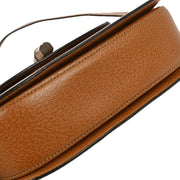 Gucci Brown Pigskin Bamboo Handbag 000-2113-0633 154594