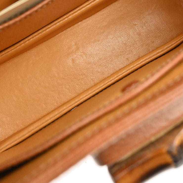 Gucci Brown Pigskin Bamboo Handbag 000-2113-0633 154594