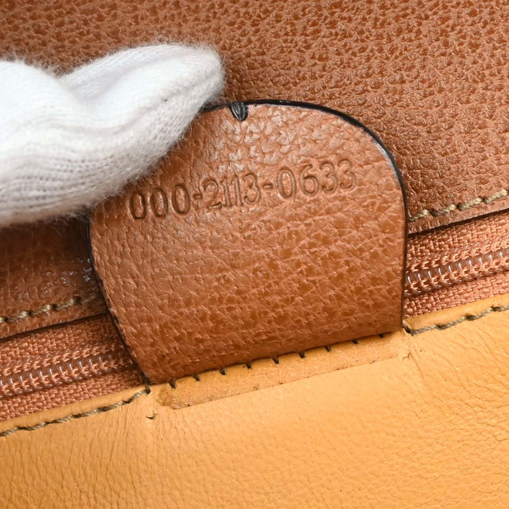 Gucci Brown Pigskin Bamboo Handbag 000-2113-0633 154594