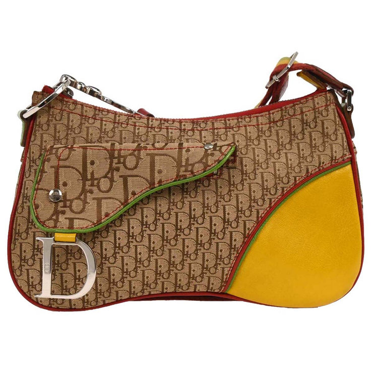 Christian Dior Rasta-Color Trotter Saddle Shoulder Bag 08RU0034 154598