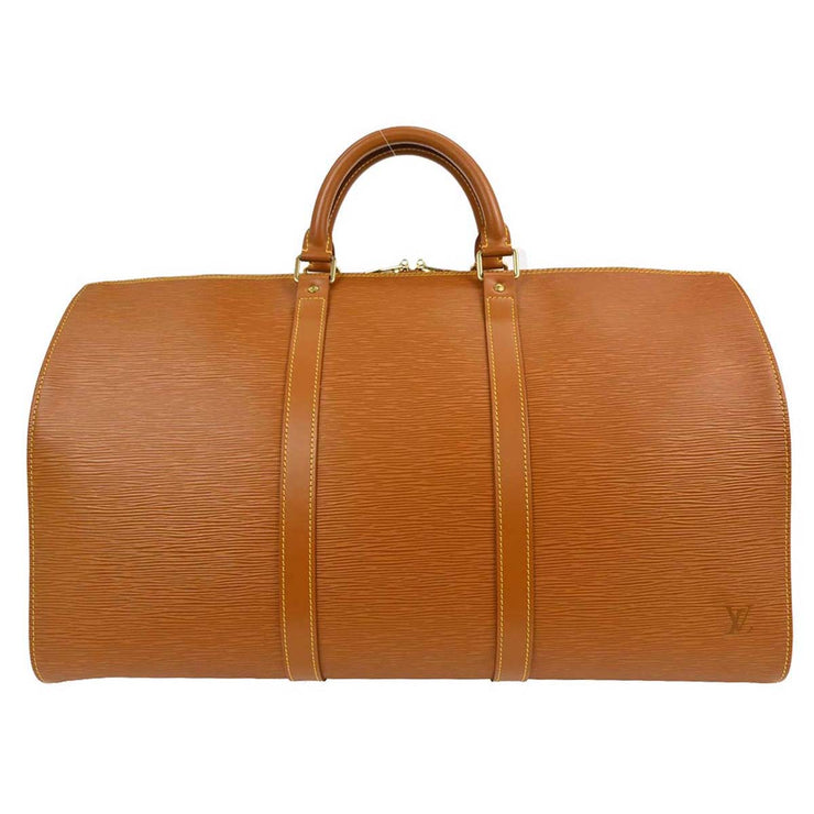 Louis Vuitton Brown Epi Keepall 50 Travel Handbag M42968 AAS25891 154602
