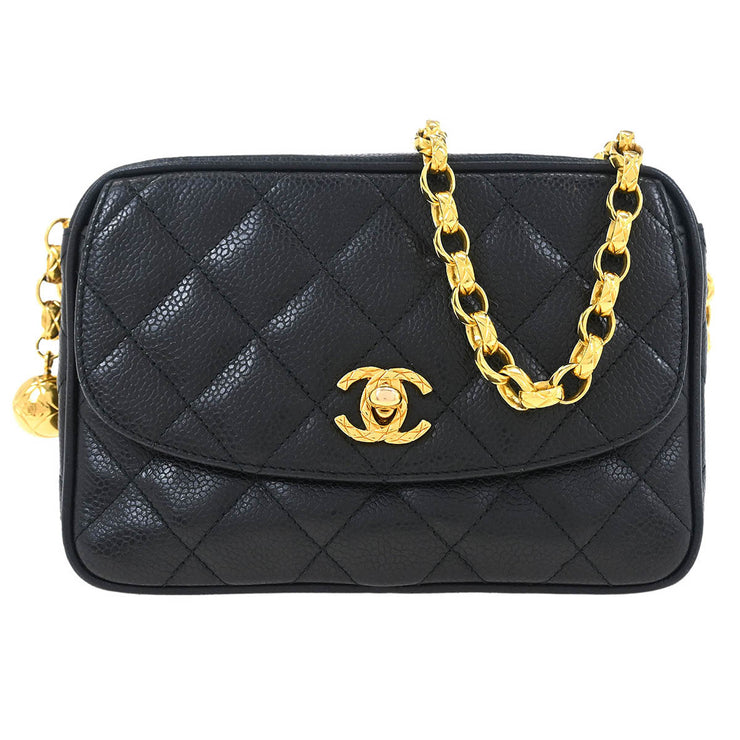 Chanel Black Calfskin Camera Bag Mini 154603