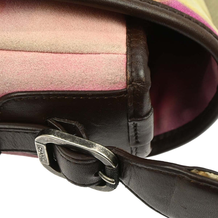 Chanel Yellow Suede Flap Shoulder Bag 154613