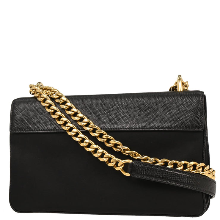 Prada Black Leather Chain Shoulder Bag 158 155263 – brand-jfa
