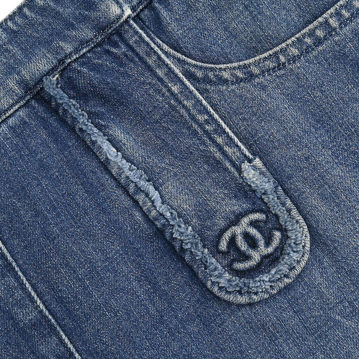 Chanel Denim Skirt Blue 08P #36 162608