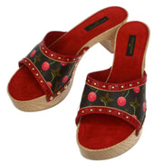 Louis Vuitton * Sandals Shoes Monogram Cherry CL0035 #36 162703