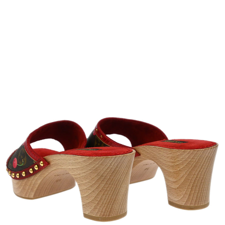Louis Vuitton * Sandals Shoes Monogram Cherry CL0035 #36 162703