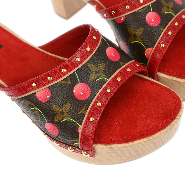 Louis Vuitton * Sandals Shoes Monogram Cherry CL0035 #36 162703
