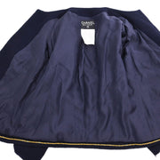 Chanel Collarless Jacket Navy 95C #44 162796