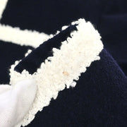 Chanel Collarless Jacket Navy 95C #44 162796