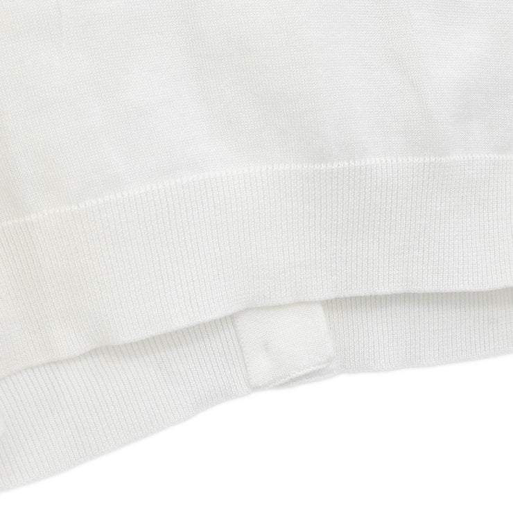 Chanel Short Sleeve Cardigan White #36 162799