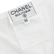 Chanel Short Sleeve Cardigan White #36 162799