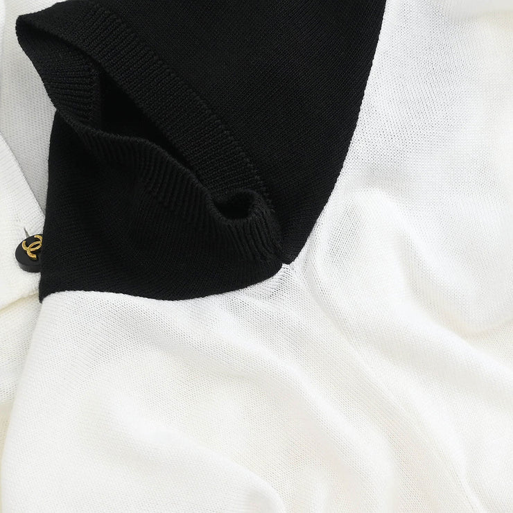 Chanel Short Sleeve Cardigan White #36 162799