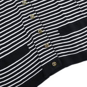 Chanel Short Sleeve Cardigan Black #38 162872