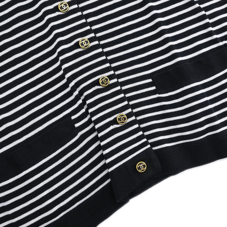 Chanel Short Sleeve Cardigan Black #38 162872