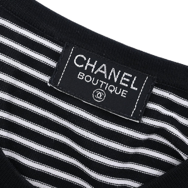 Chanel Short Sleeve Cardigan Black #38 162872