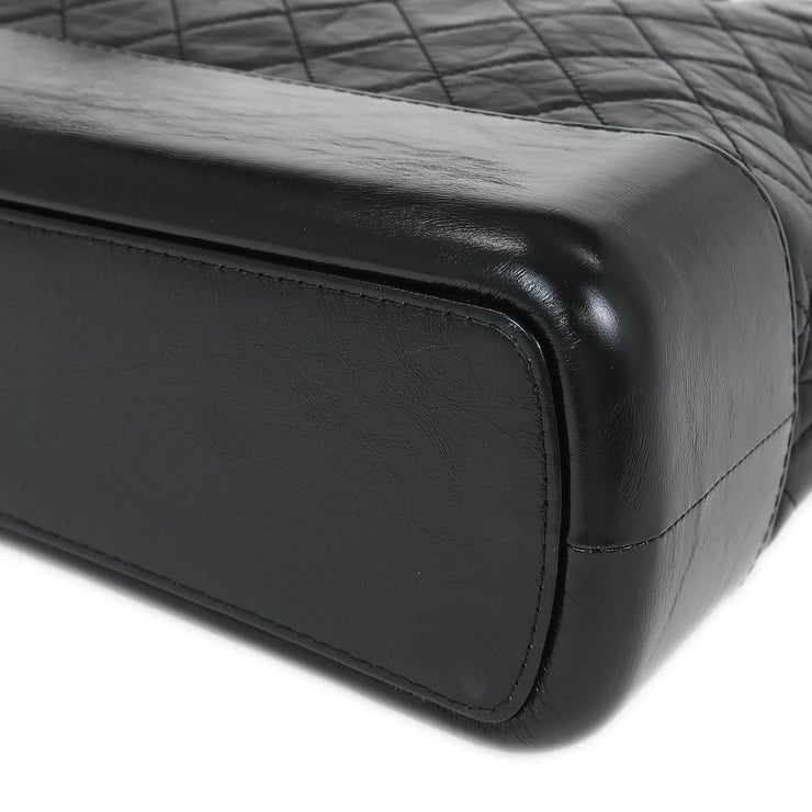 Chanel Black Lambskin Calfskin Gabrielle 2way Tote Handbag 165051