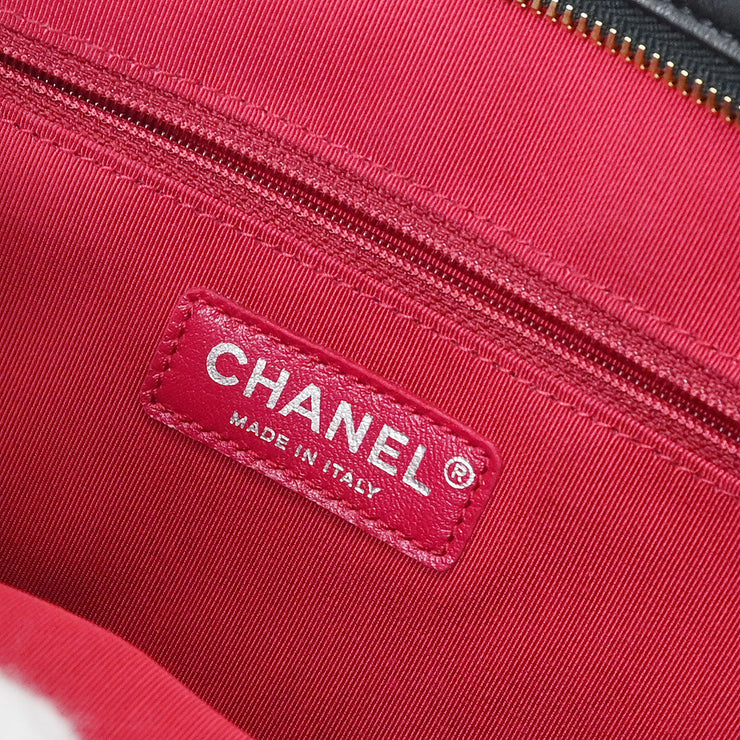 Chanel Black Lambskin Calfskin Gabrielle 2way Tote Handbag 165051