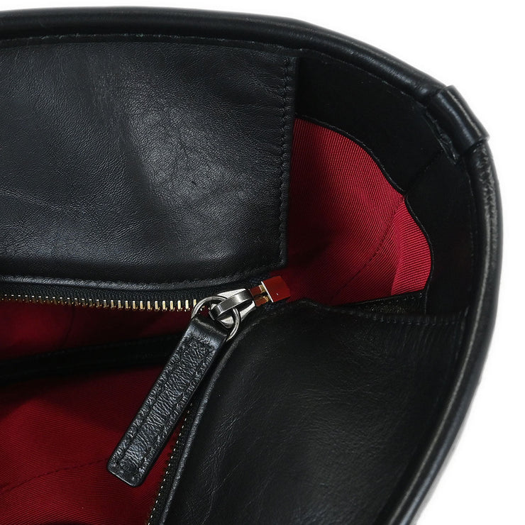 Chanel Black Lambskin Calfskin Gabrielle 2way Tote Handbag 165051