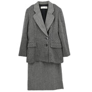 Christian Dior Setup Suit Jacket Skirt Gray MD2EF0030 #38?40 165382