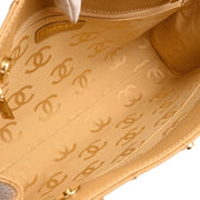 Chanel Beige Calfskin Choco Bar Tote Handbag 165716