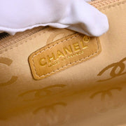Chanel Beige Calfskin Choco Bar Tote Handbag 165716