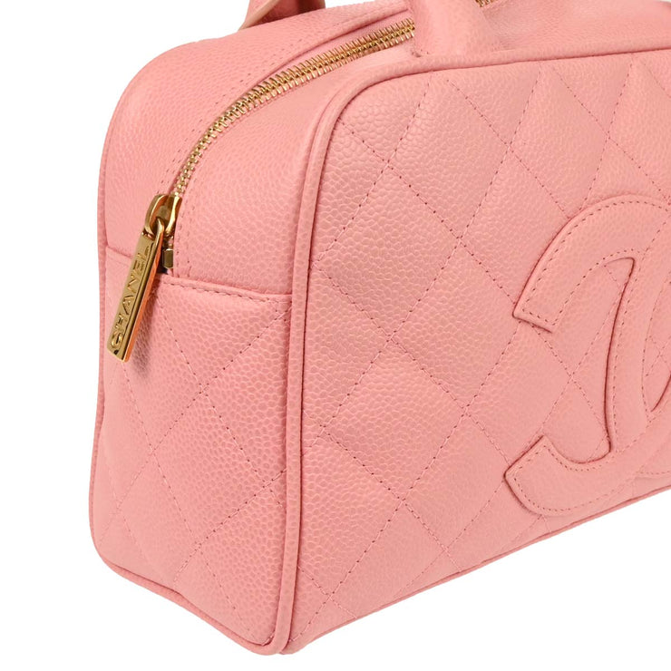 Chanel Pink Calfskin Bowling Bag 27 165735
