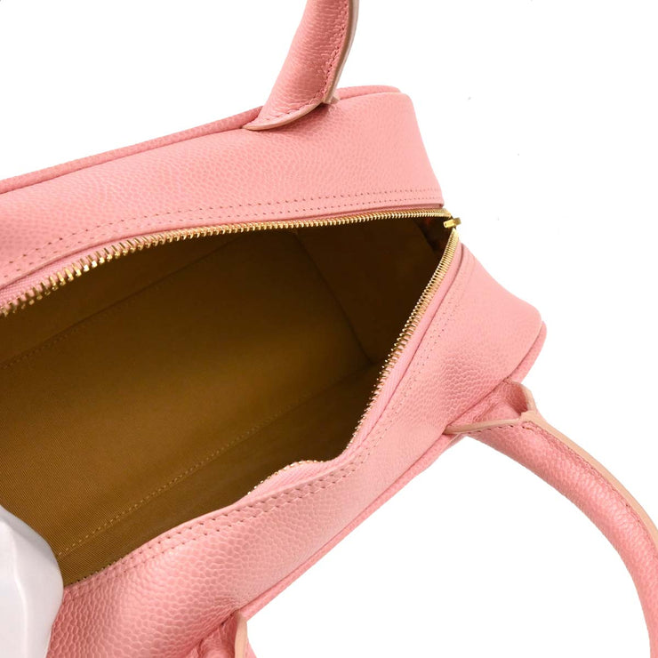 Chanel Pink Calfskin Bowling Bag 27 165735