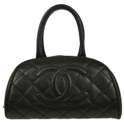 Chanel Black Calfskin Bowling Bag 27 165738