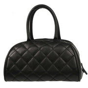 Chanel Black Calfskin Bowling Bag 27 165738