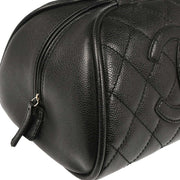 Chanel Black Calfskin Bowling Bag 27 165738