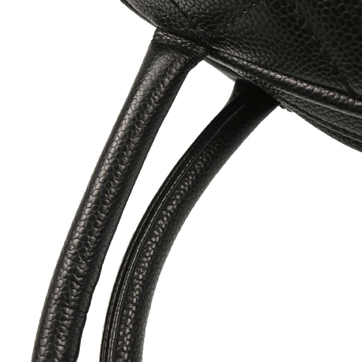 Chanel Black Calfskin Bowling Bag 27 165738
