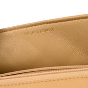 Chanel Beige Lambskin Classic Square Flap Shoulder Bag 20 165739