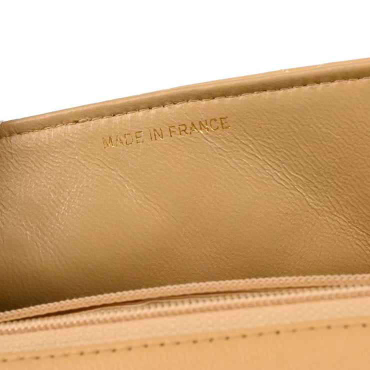 Chanel Beige Lambskin Classic Square Flap Shoulder Bag 20 165739