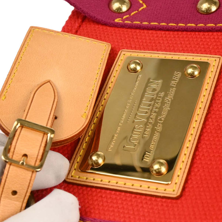 Louis Vuitton Red Purple Antigua Cabas PM Tote Bag M40037 FL0065 165763