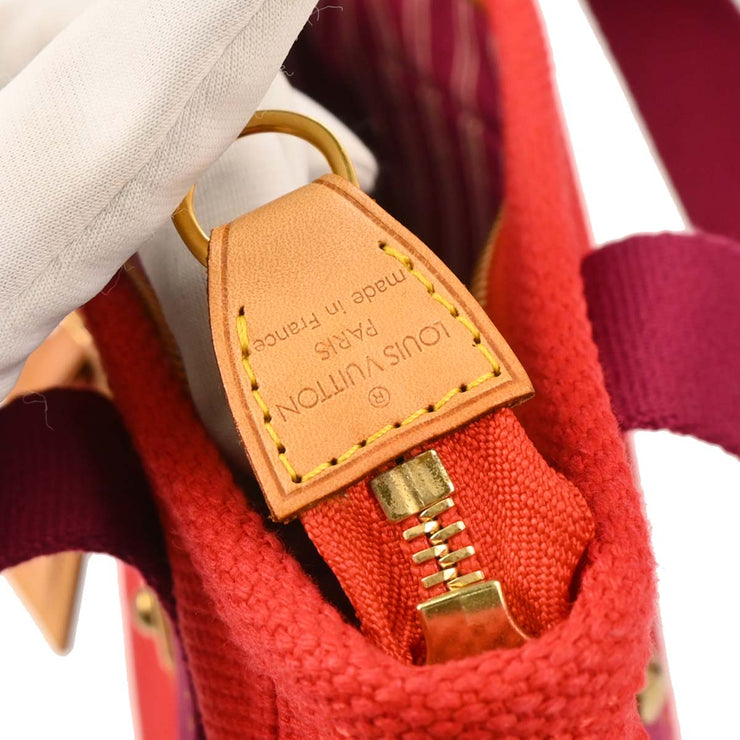 Louis Vuitton Red Purple Antigua Cabas PM Tote Bag M40037 FL0065 165763