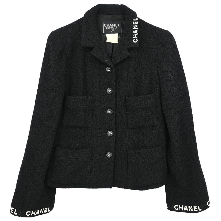 Chanel Single Breasted Jacket Black 165944