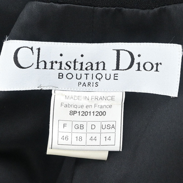 Christian Dior Single Breasted Jacket Black 8P12011200 #46 165980