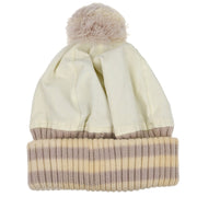 Chanel White Sport Line Knit Cap #M Small Good 166018