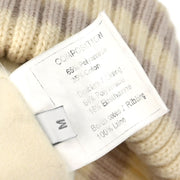 Chanel White Sport Line Knit Cap #M Small Good 166018
